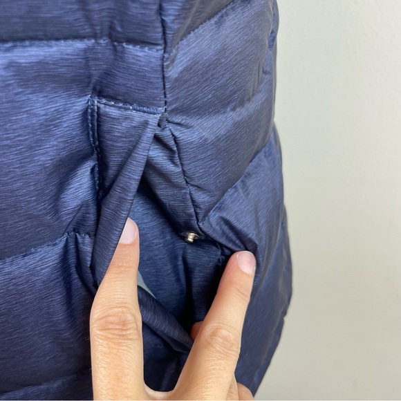 Free Country Solid Blue Waterfowl Feathers Down Puffer Vest Full Zip Medium - Picture 8 of 9